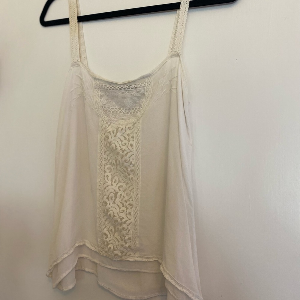 Zara Ivory Lace Accent Camisole
